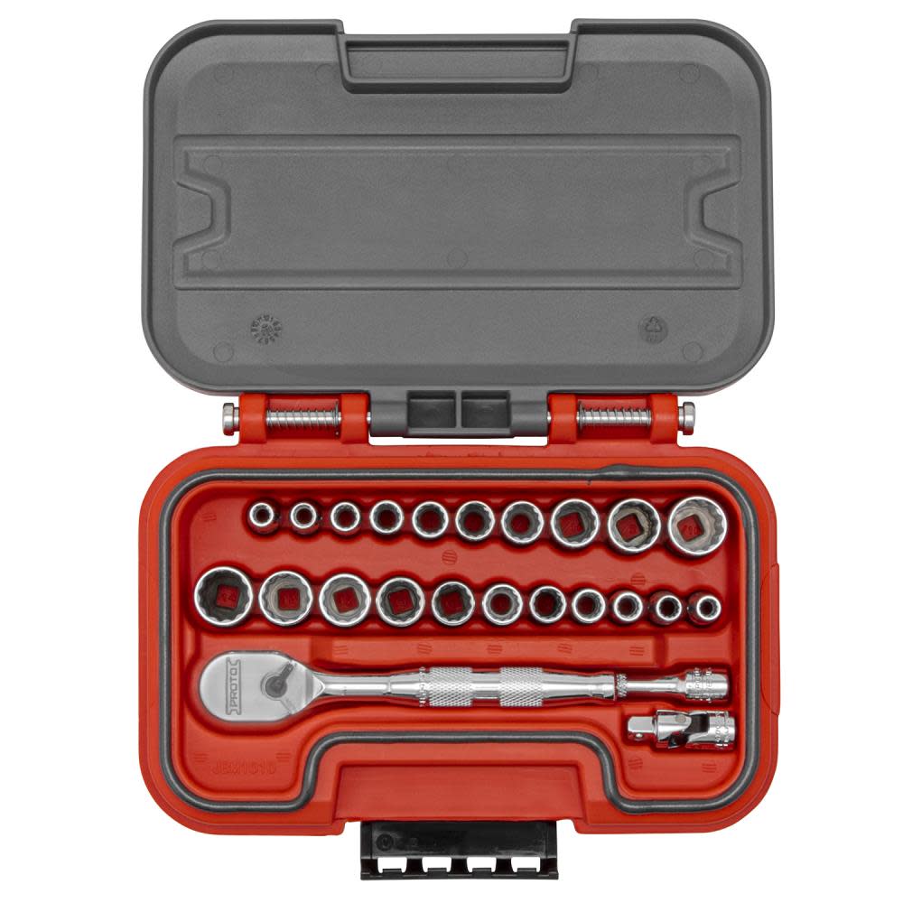 Proto Socket Set 1/4 DR 24pc SAE & MM 12pt AERO - Ascmtools