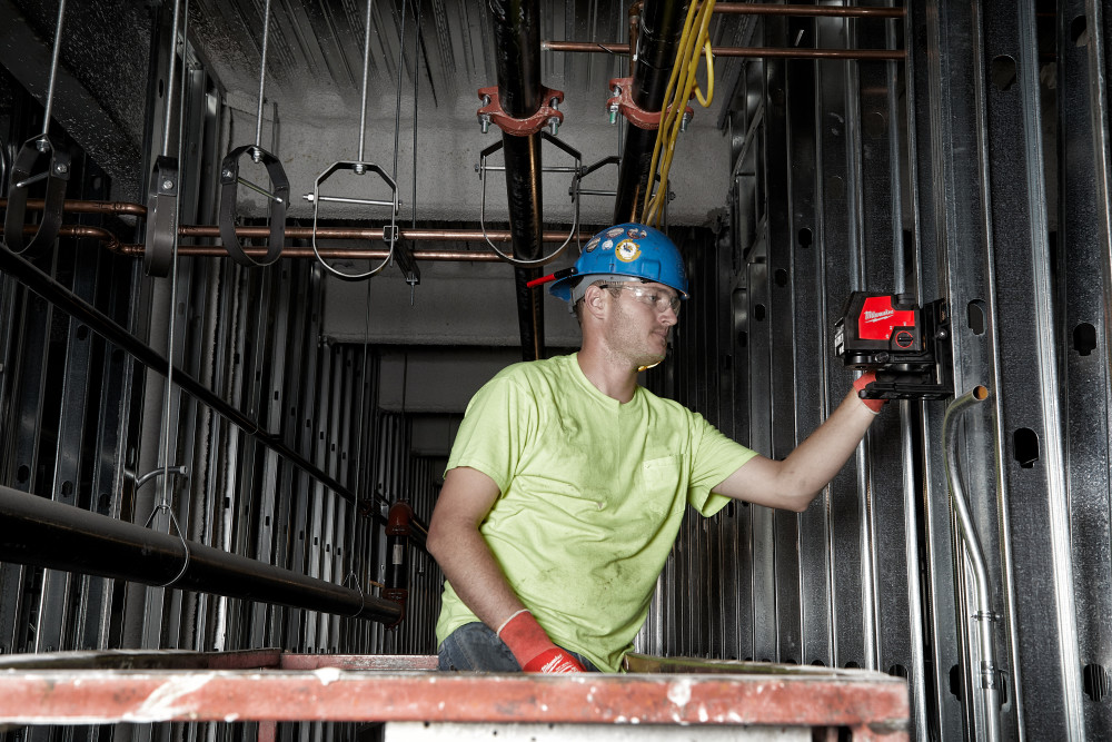 Milwaukee Green Beam Laser Cross Line Plumb Point USB Rechargeable - Ascmtools