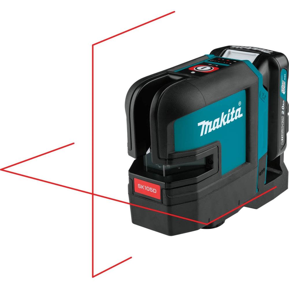 Makita 12V Max CXT Self Leveling Cross Line Red Beam Laser Kit - Ascmtools