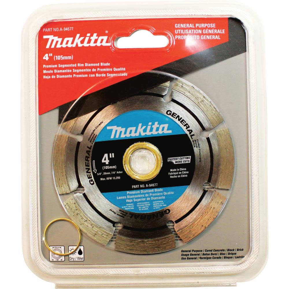 Makita 4″ Diamond Blade Segmented General Purpose - Ascmtools