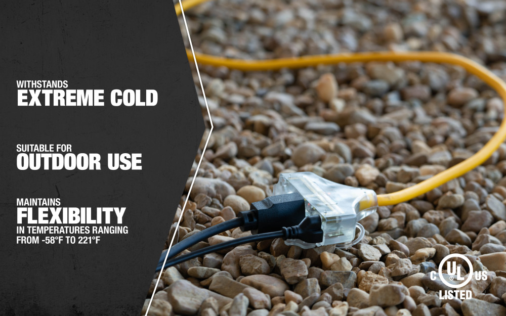 Southwire Cold Weather 3 Outlet Extension Cord 50′ 12/3 - Ascmtools