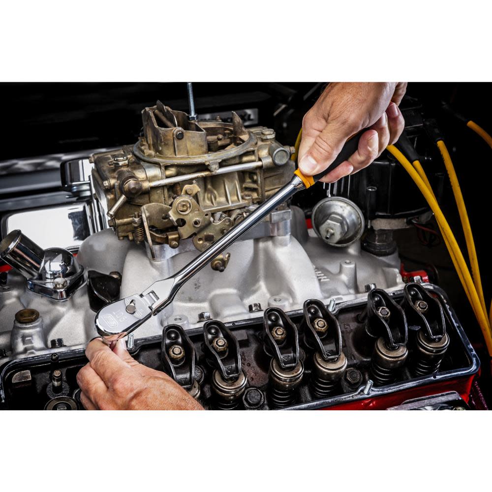 GEARWRENCH 2 Piece 1/4″ and 3/8″ 90 Tooth Dual Material Flex Head Ratchet Set - Ascmtools