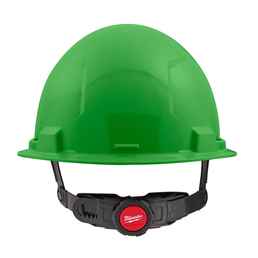 Milwaukee Green Front Brim Hard Hat with 6pt Ratcheting Suspension Type 1 Class E - Ascmtools