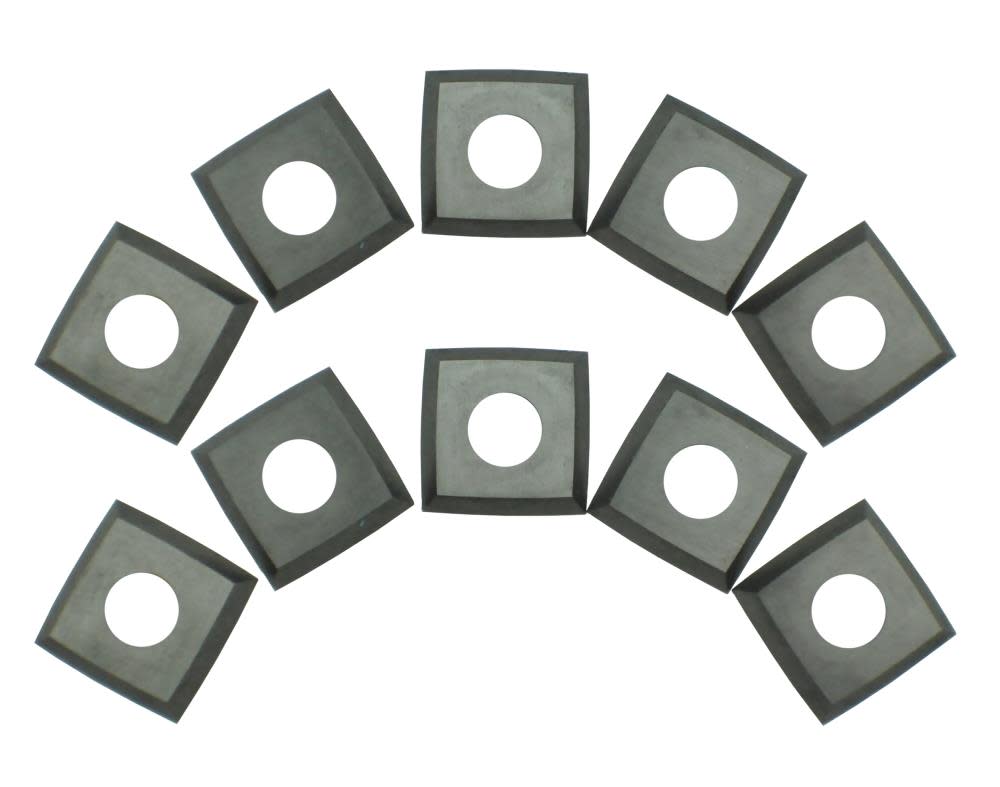 Rikon Carbide 4-Edge Helical Cutter Inserts for Stationary Planer Planer/Jointers Pack 10 - Ascmtools