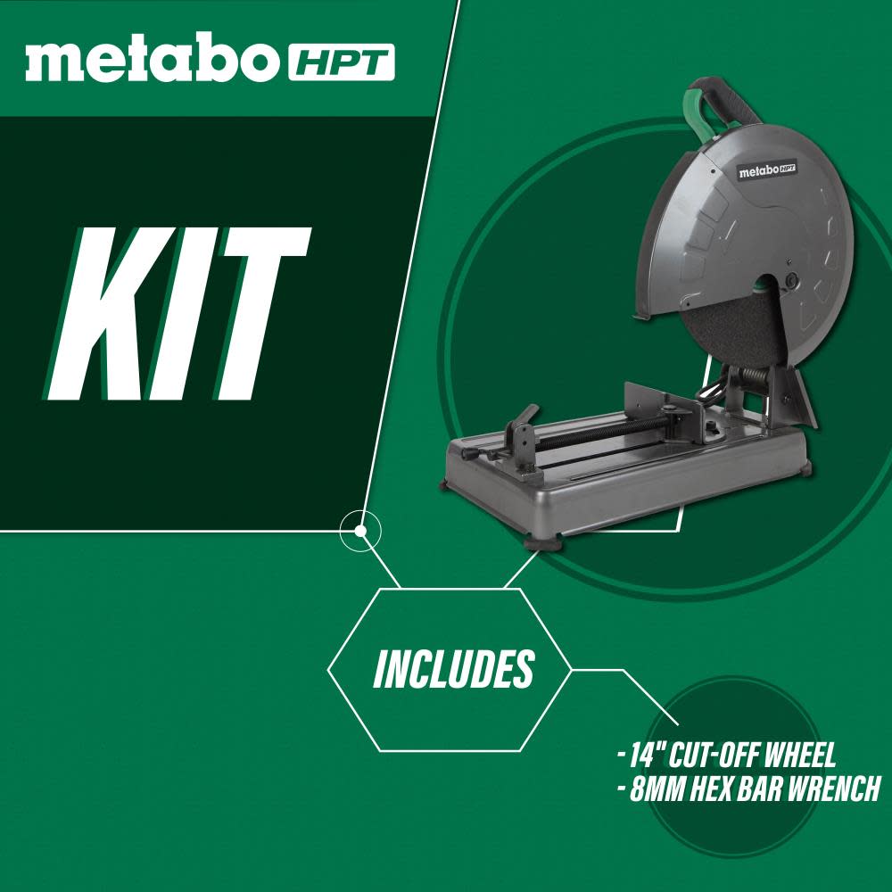Metabo HPT 14 Inch Portable Chop Saw | CC14SFS - Ascmtools