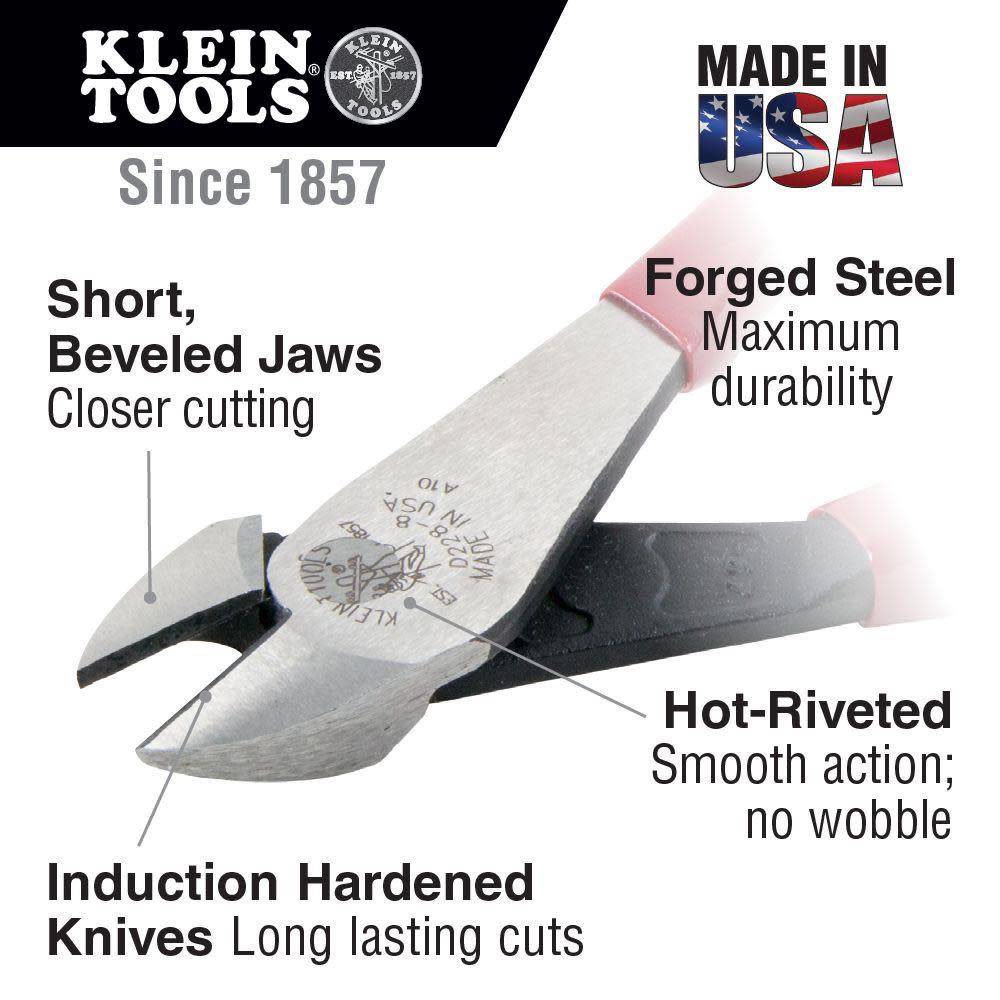 Klein Tools High Lev. Pliers Diag Cut w/Ring - Ascmtools