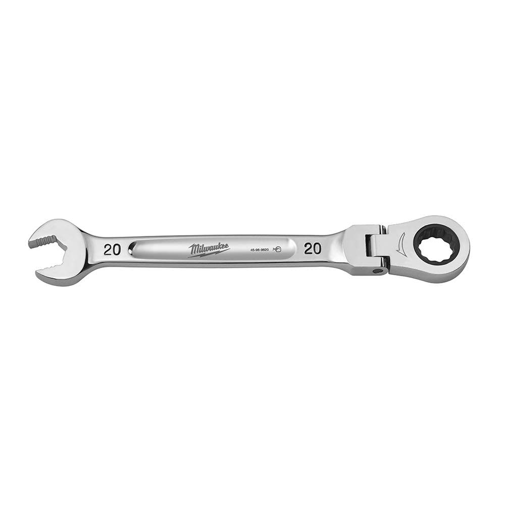 Milwaukee Combination Wrench Flex Head Ratcheting 20mm - Ascmtools