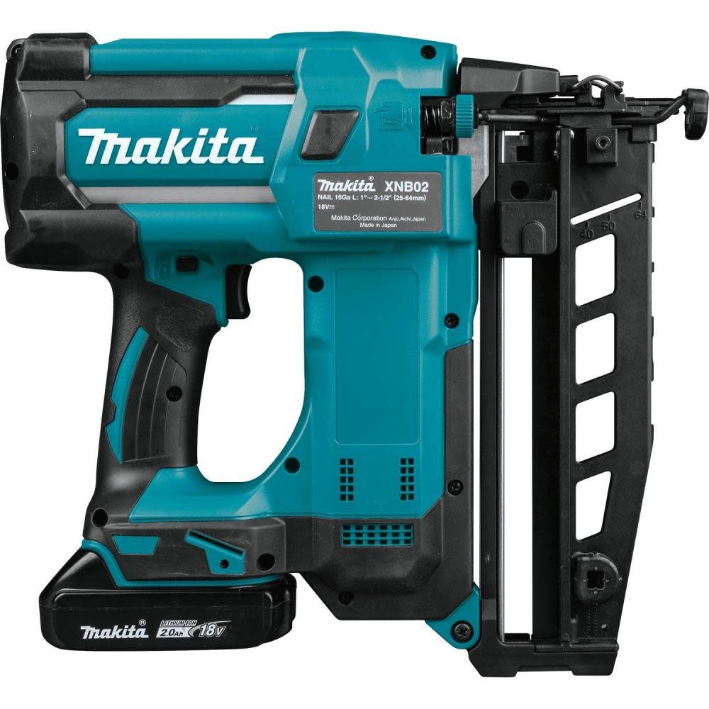 Makita 18V LXT 2 1/2″ Straight Finish Nailer Kit 16 Gauge - Ascmtools