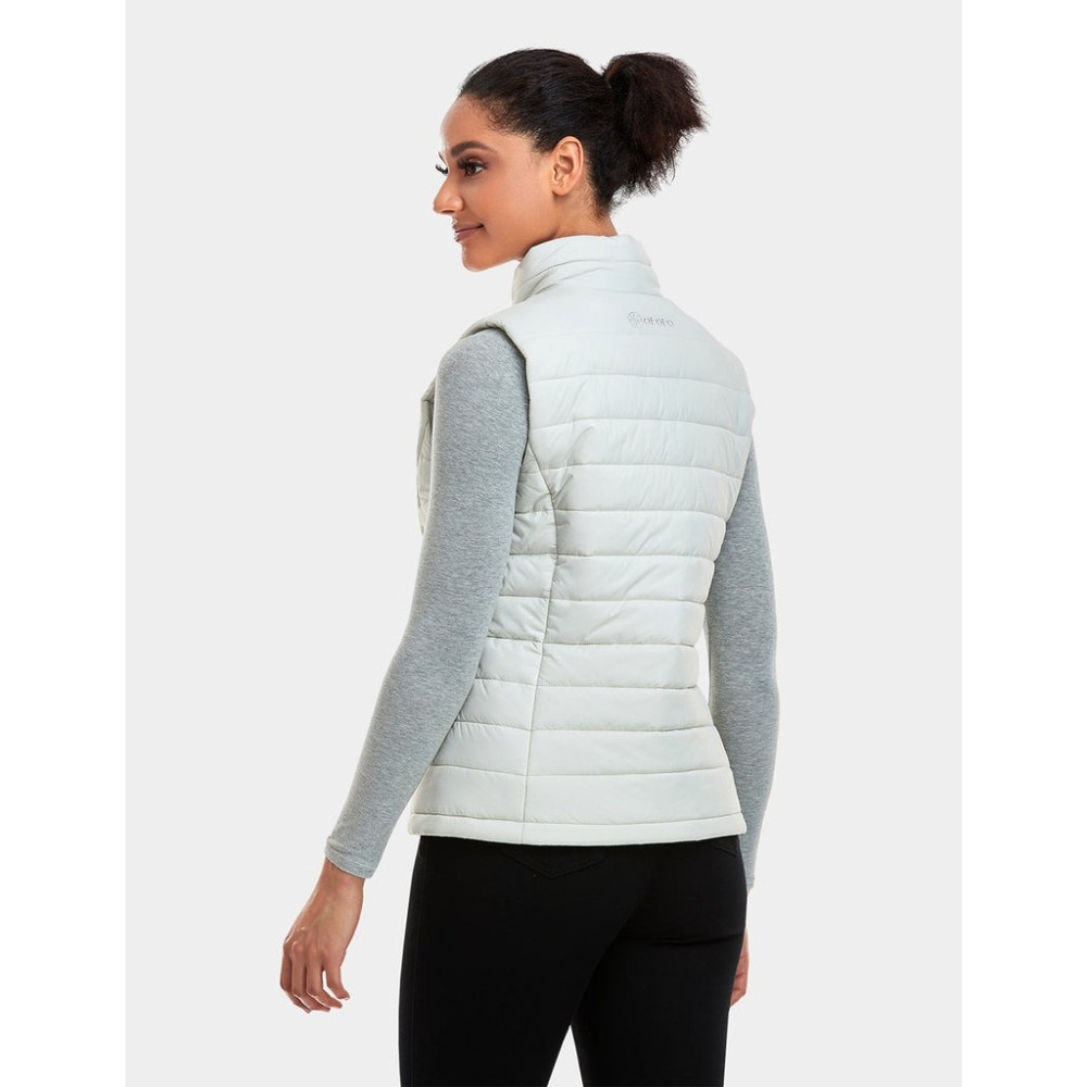 ORORO Womens Off-White Classic Heated Vest Kit XL - Ascmtools
