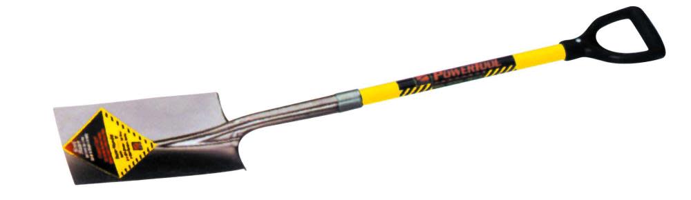 Structron Garden Spade Yellow Fiberglass Handle D-Grip - Ascmtools