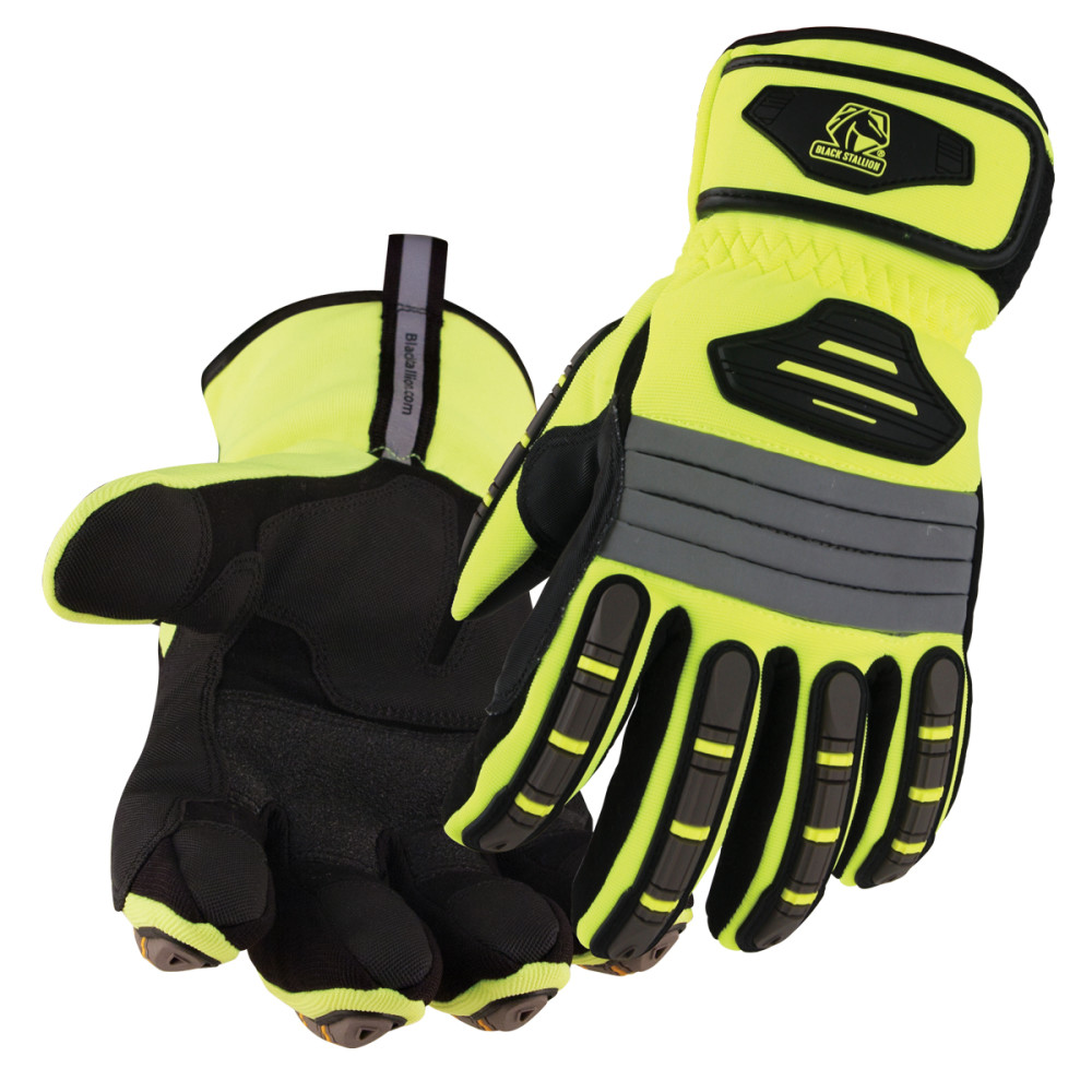 Black Stallion Water Resistant Hi-Vis Mechanics Glove 2X - Ascmtools