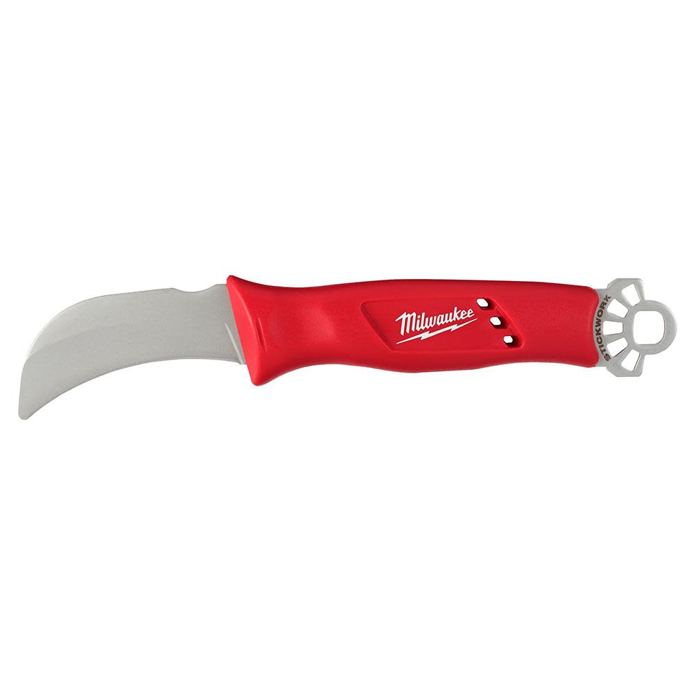 Milwaukee Lineman’s Hawkbill Knife with STICKWORK 3-in-1 Ring - Ascmtools