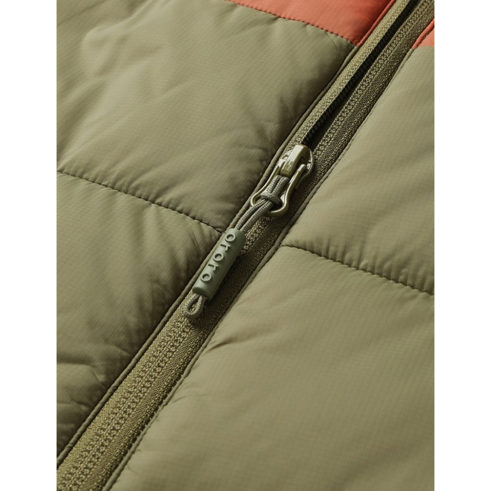 ORORO Mens Persimmon & Olive Classic Heated Vest Kit XL - Ascmtools