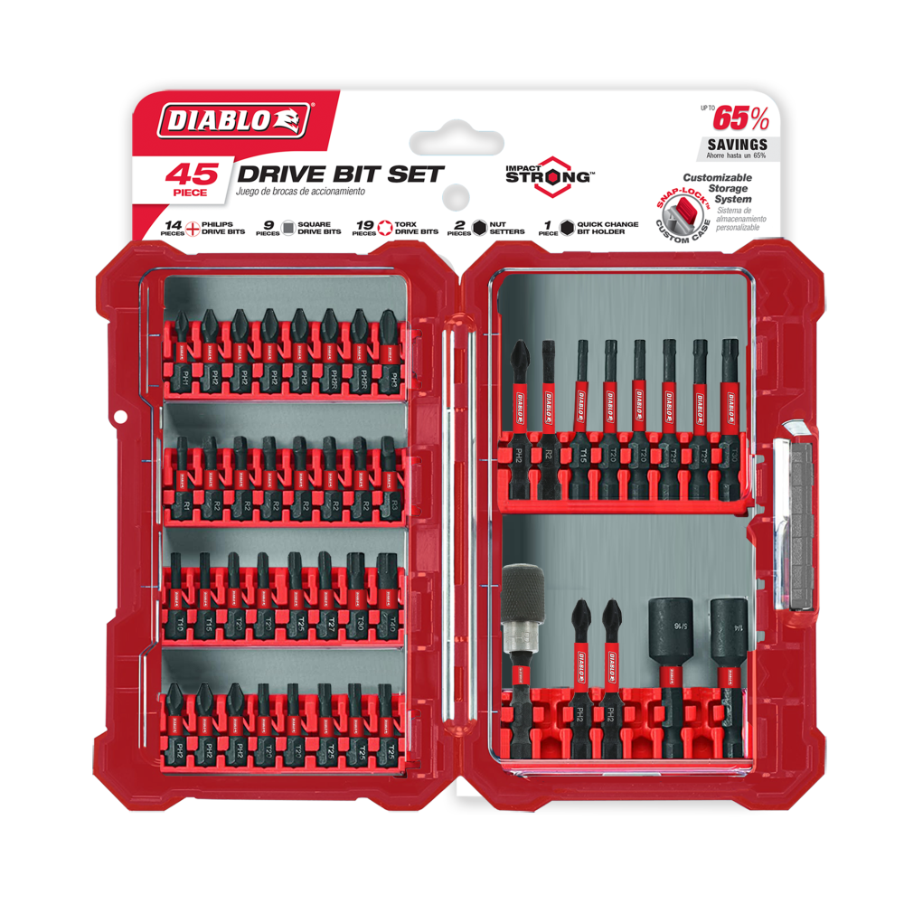 Diablo Tools Screwdriving Bit Set 45pc - Ascmtools