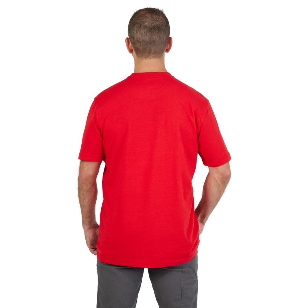Milwaukee Heavy Duty T-Shirt Big Logo Short Sleeve Red - Ascmtools