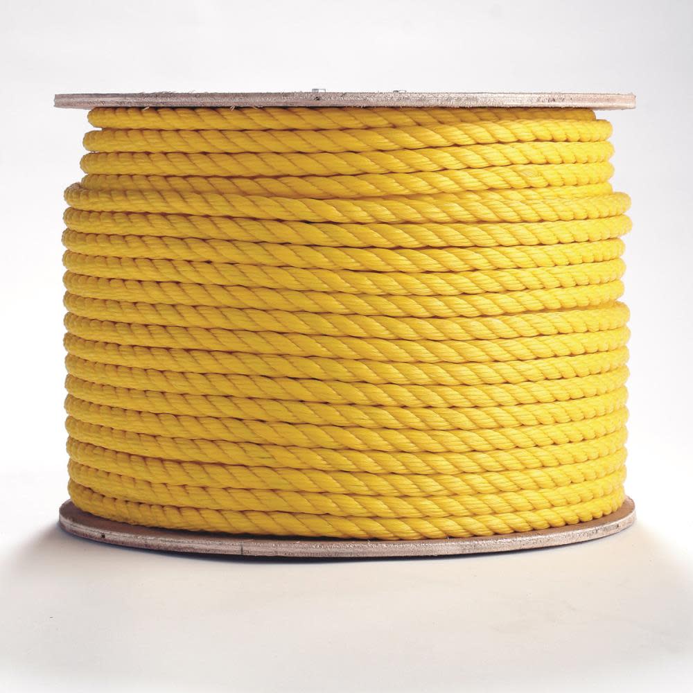Erin Rope Polypropylene Rope Twisted Yellow 3/4 X 600′ - Ascmtools