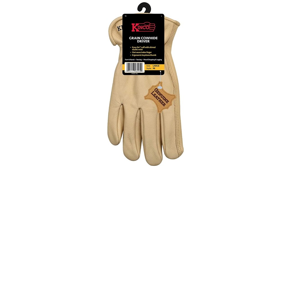 Kinco Tan Full Grain Cowhide Driver Glove - Ascmtools