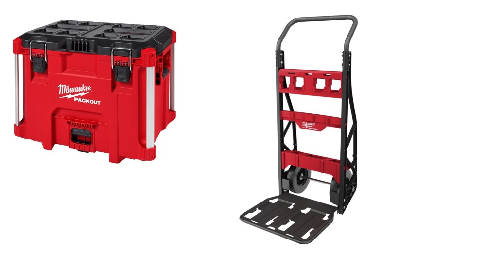 Milwaukee PACKOUT XL Tool Box and 2 Wheel Cart Bundle - Ascmtools