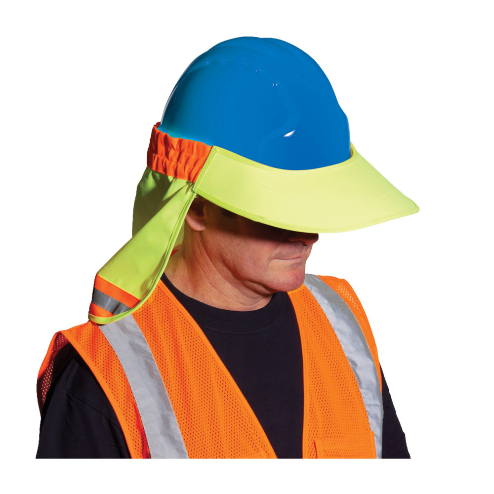 Protective Industrial Products Hard Hat Visor & Neck Shade Hi Vis Yellow EZ Cool - Ascmtools