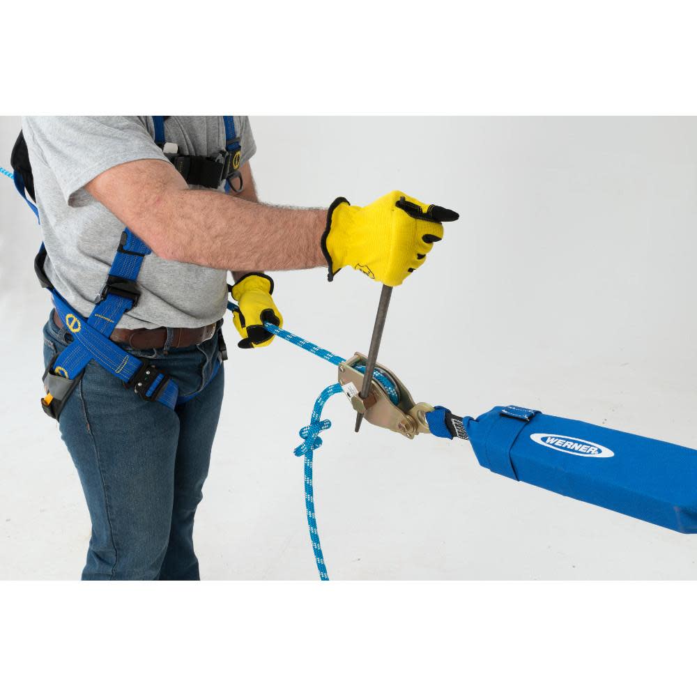Werner L100030 30 ft 2-Man Rope Horizontal Lifeline System Cross-Arm Strap - Ascmtools