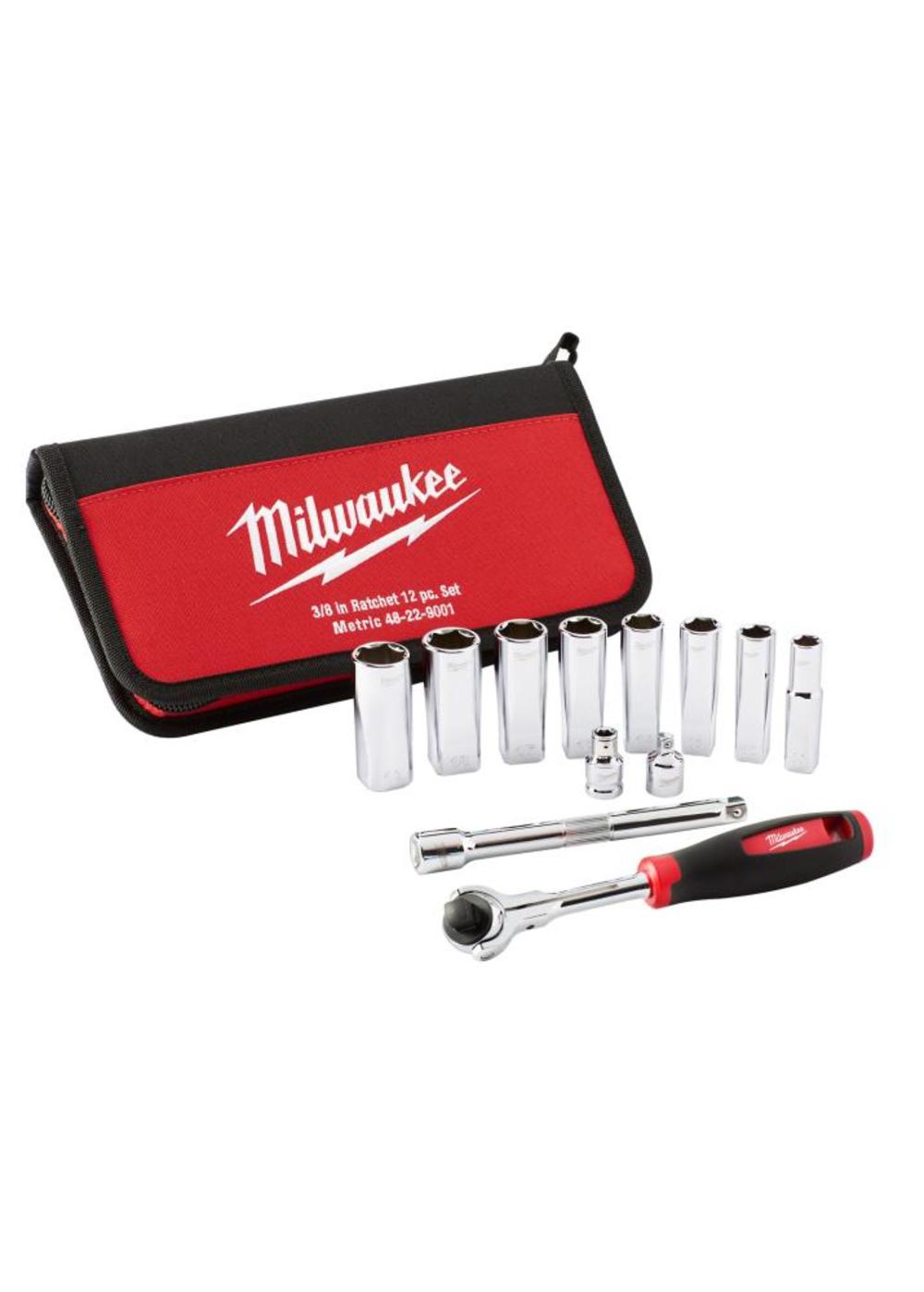 Milwaukee 12-Piece 3/8 in. Drive Metric Socket Set - Ascmtools