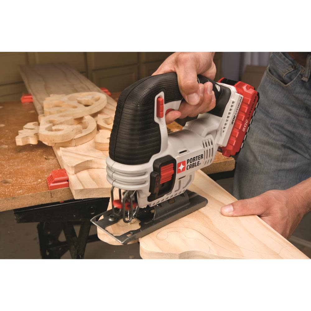 Porter Cable 20-volt MAX Variable Speed Keyless Cordless Jigsaw (Bare Tool) - Ascmtools