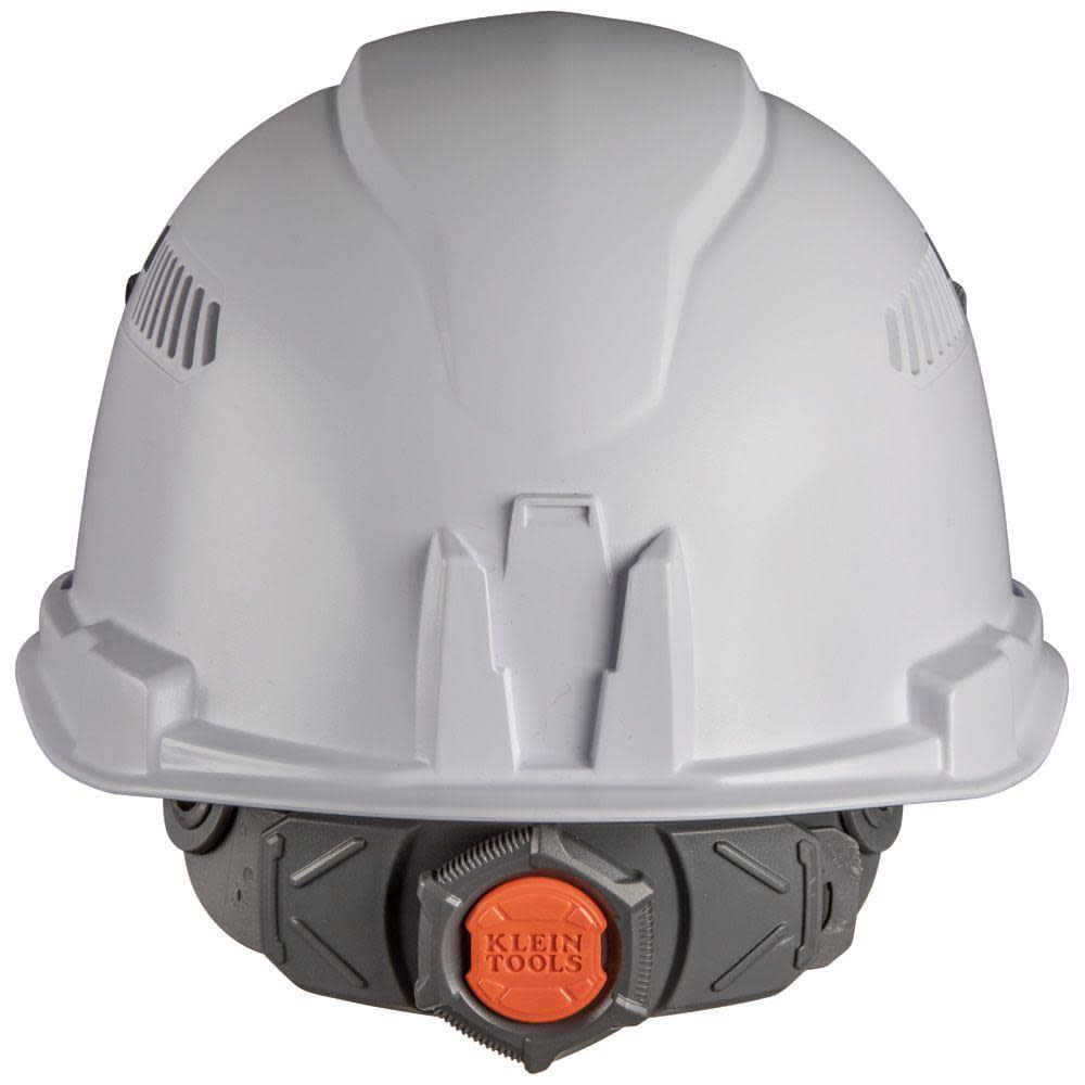 Klein Tools Hard Hat Vented Cap Style with Rechargeable Headlamp White - Ascmtools