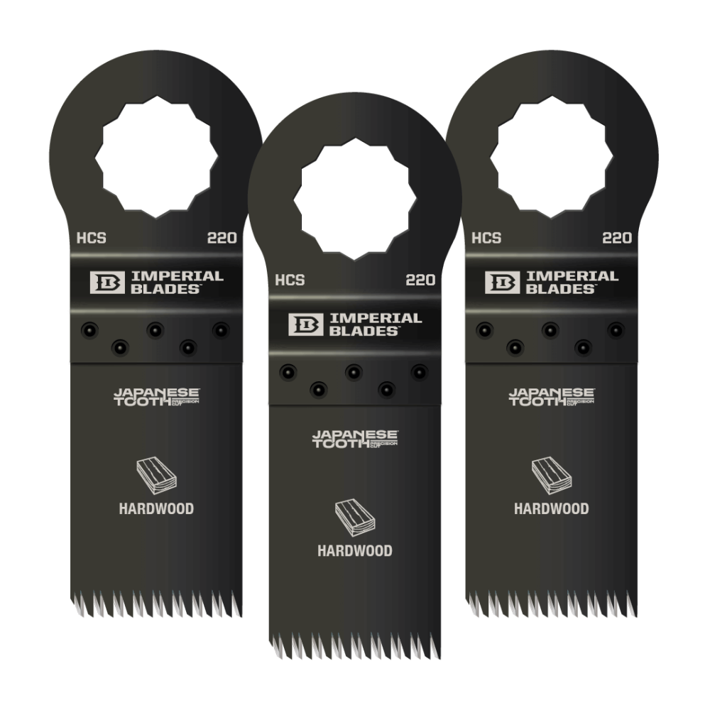 Imperial Blades SuperCut 1-1/4″ Japanese Tooth Hardwood Blade 3PC - Ascmtools