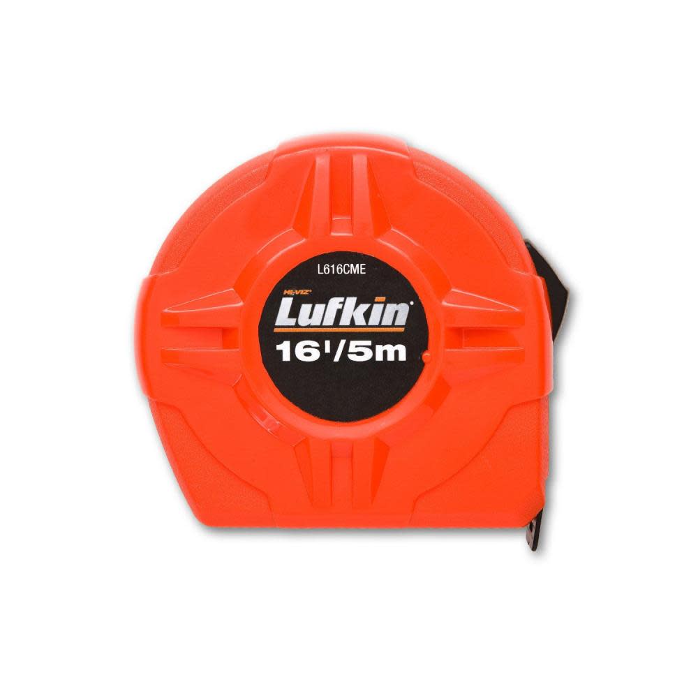 Crescent Lufkin Tape Measure 3/4 In./19mm x 16 Ft./5m Hi-Viz Orange Value - Ascmtools