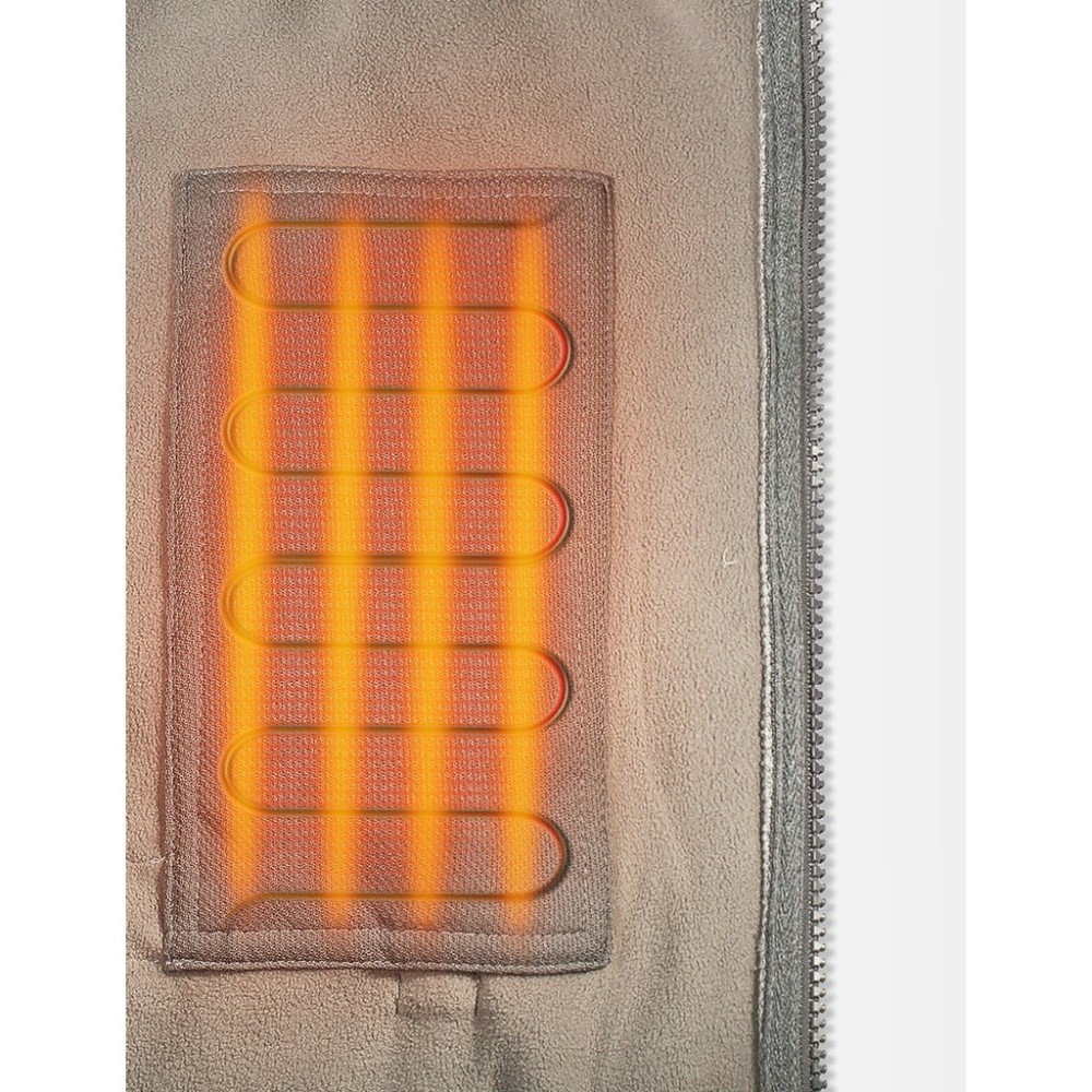 ORORO Mens Flecking Gray Heated Fleece Jacket Kit Small - Ascmtools