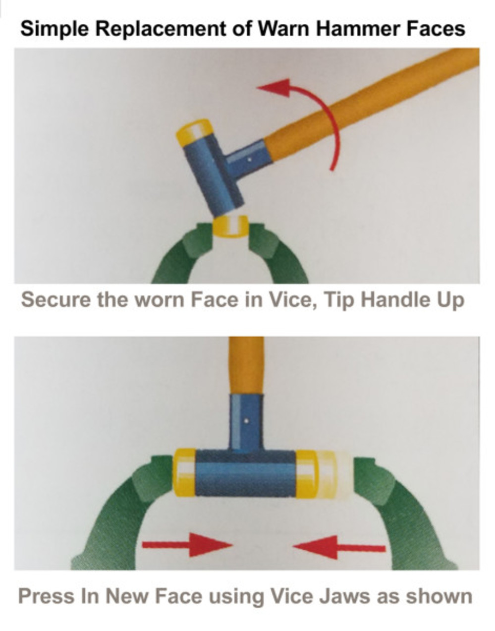 Wiha Dead Blow Hammer 2.0″ Face x 49oz - Ascmtools