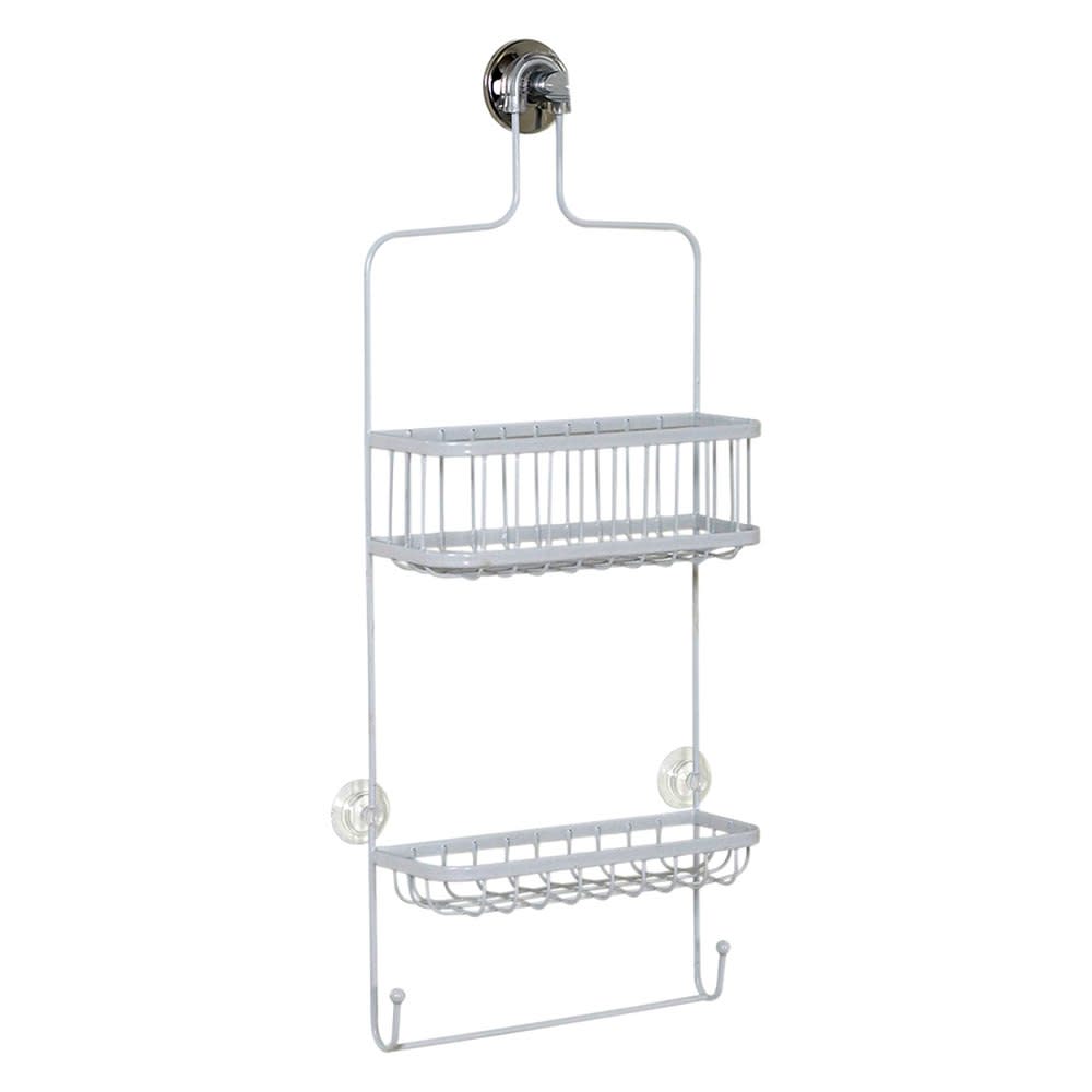 Zenith Over the Showerhead Caddy White Steel Premium - Ascmtools