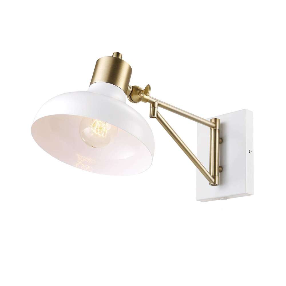 Globe Electric Berkeley Wall Sconce Polished Brass 60W 1 Light - Ascmtools