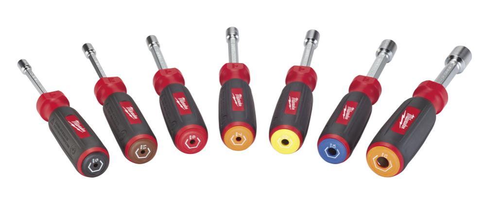 Milwaukee 7 pc HollowCore Magnetic SAE Nut Set - Ascmtools