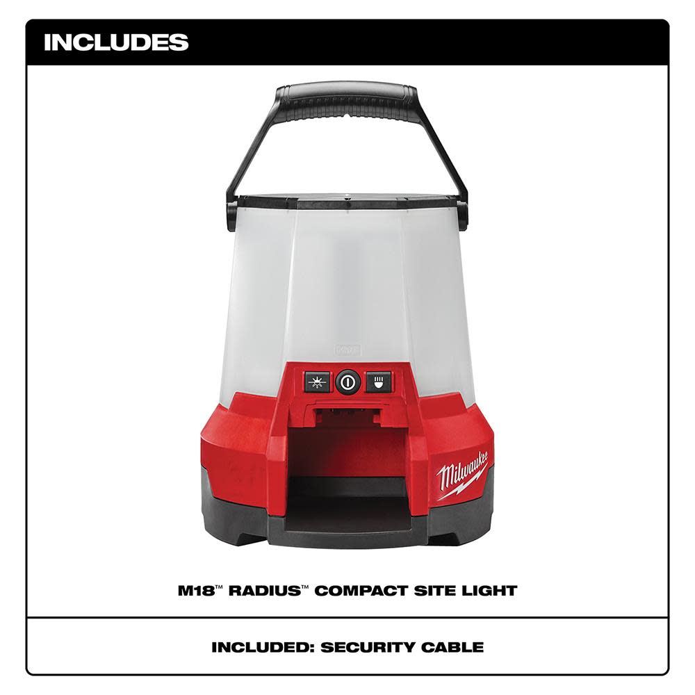 Milwaukee M18 RADIUS LED Compact Site Light - Ascmtools