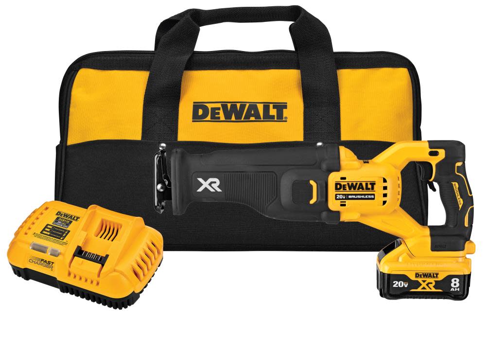 DEWALT 20V MAX* POWER DETECT XR Brushless Reciprocating Saw Kit - Ascmtools