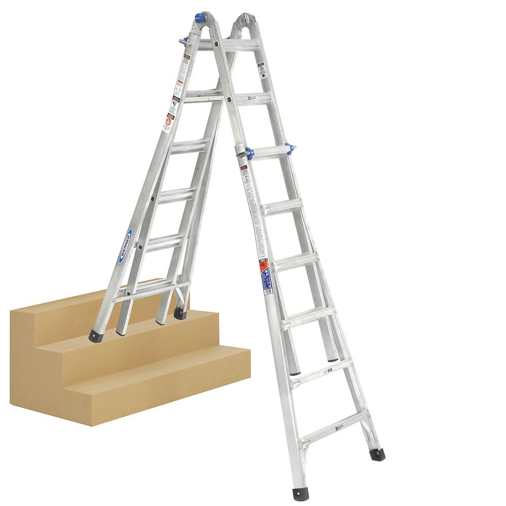 Werner 26-ft Aluminum 300-lb Telescoping Type IA Multi-Position Ladder - Ascmtools