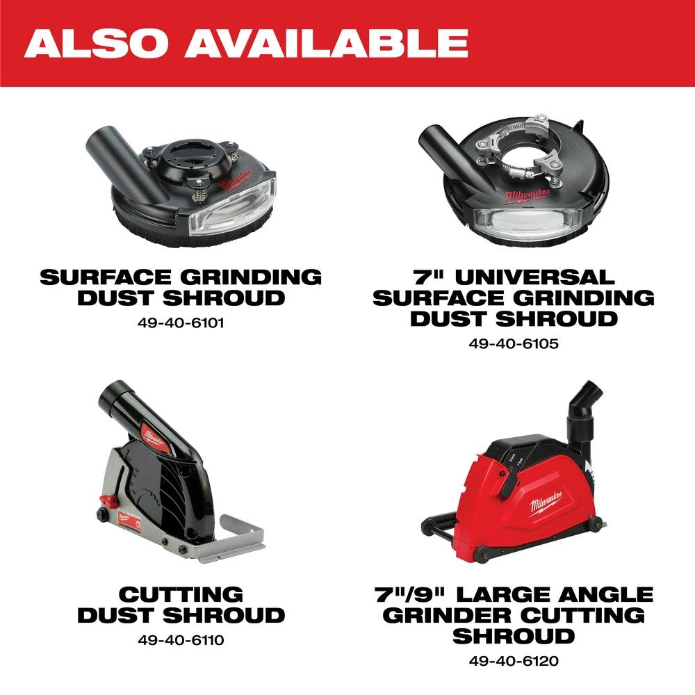 Milwaukee 7 in./ 9 in. Large Angle Grinder Cutting Shroud - Ascmtools