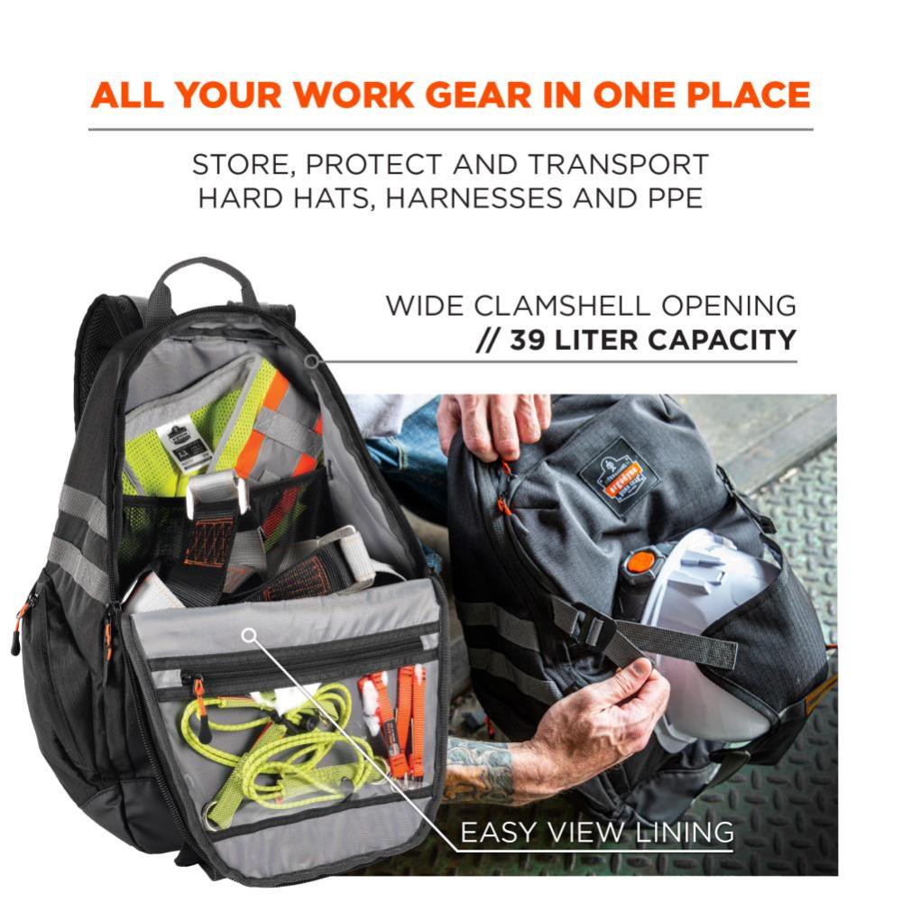Ergodyne Arsenal 5188 Work Gear Jobsite Backpack Hard Hat Storage - Ascmtools