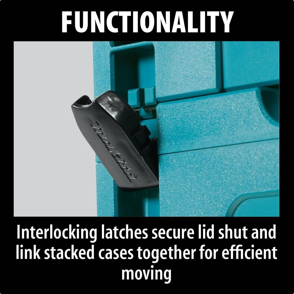 Makita 4-3/8 in. x 15-1/2 in. x 11-5/8 in. Small Interlocking Case - Ascmtools