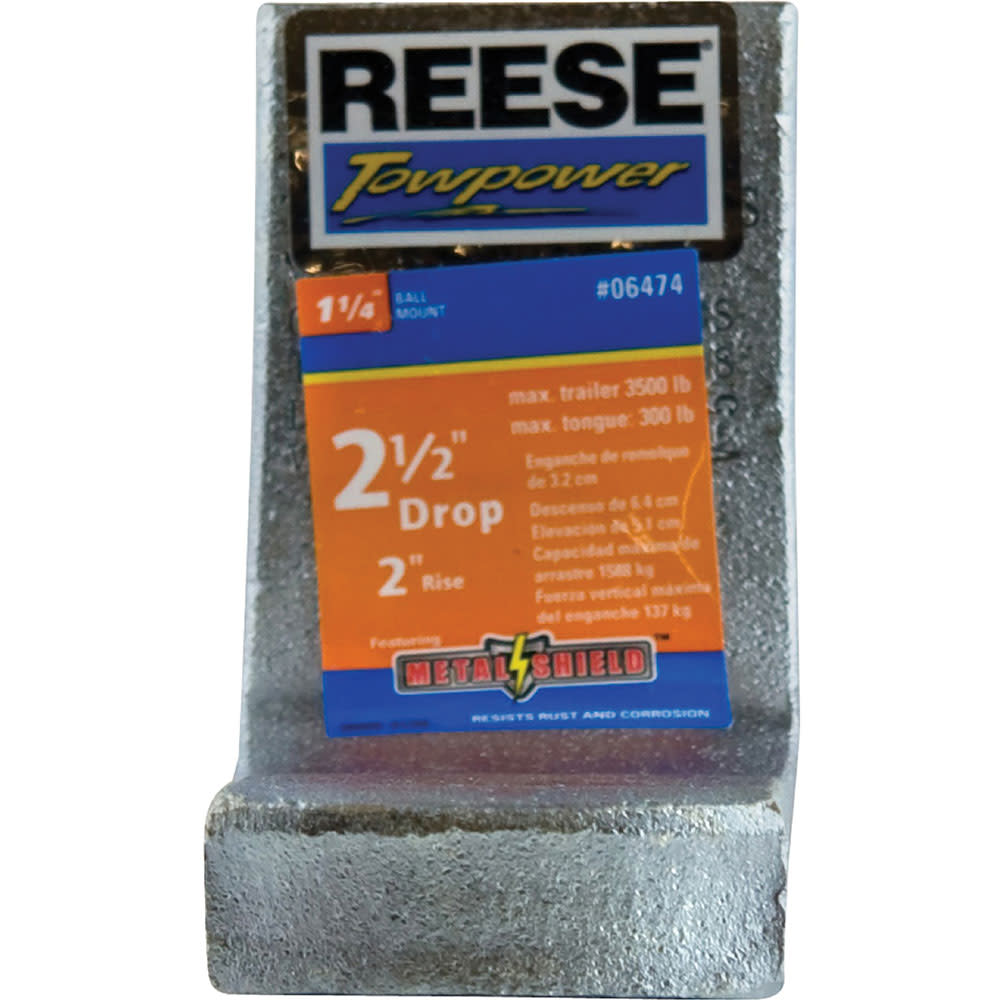 Reese 7″ 3500 lbs Zinc Trailer Hitch Ball Mount - Ascmtools