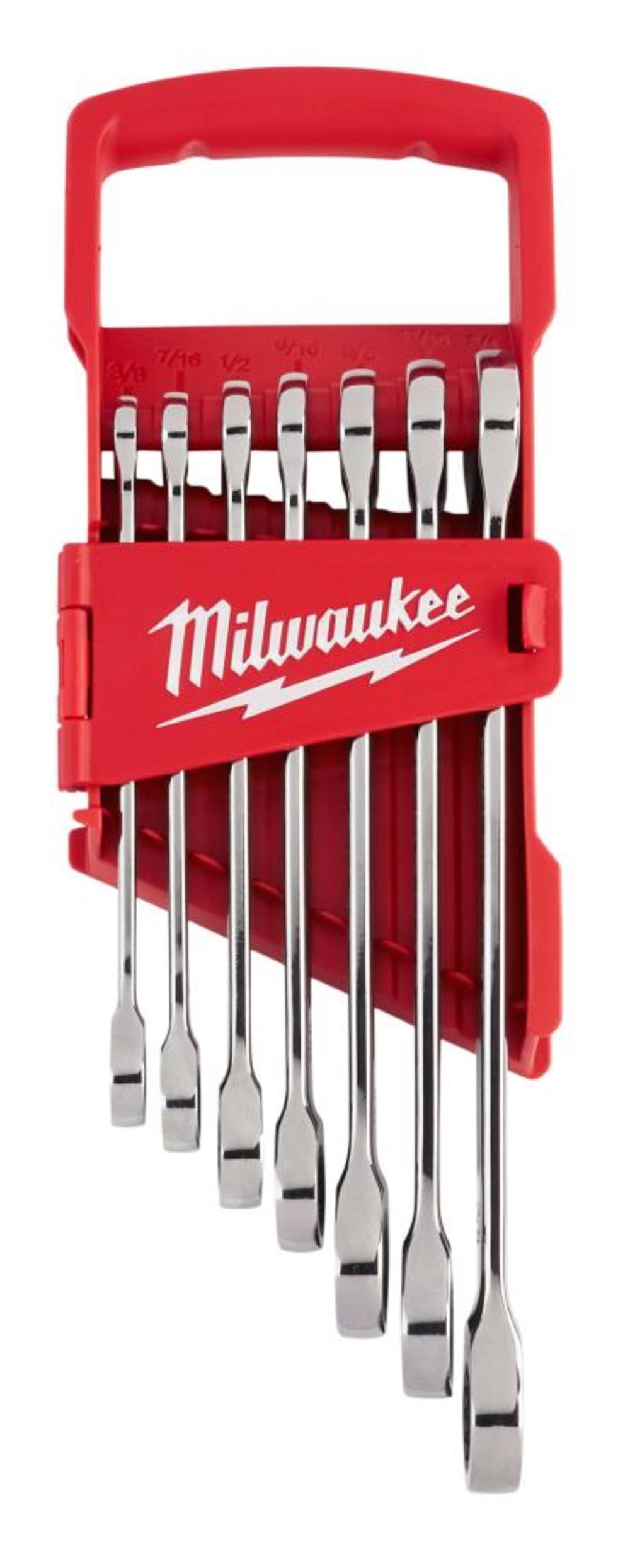 Milwaukee 7pc Ratcheting Combination Wrench Set – SAE - Ascmtools