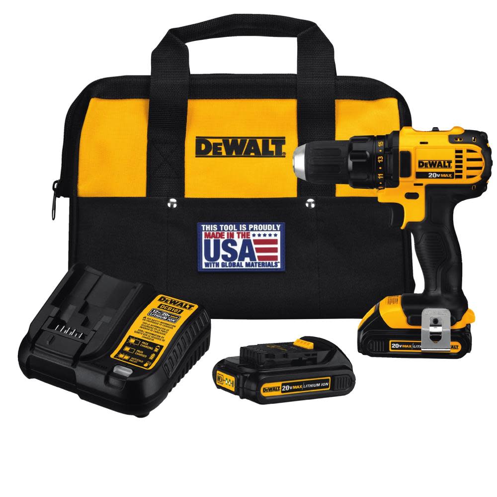DEWALT DCD780C2 20V MAX Compact Drill Driver Kit - Ascmtools