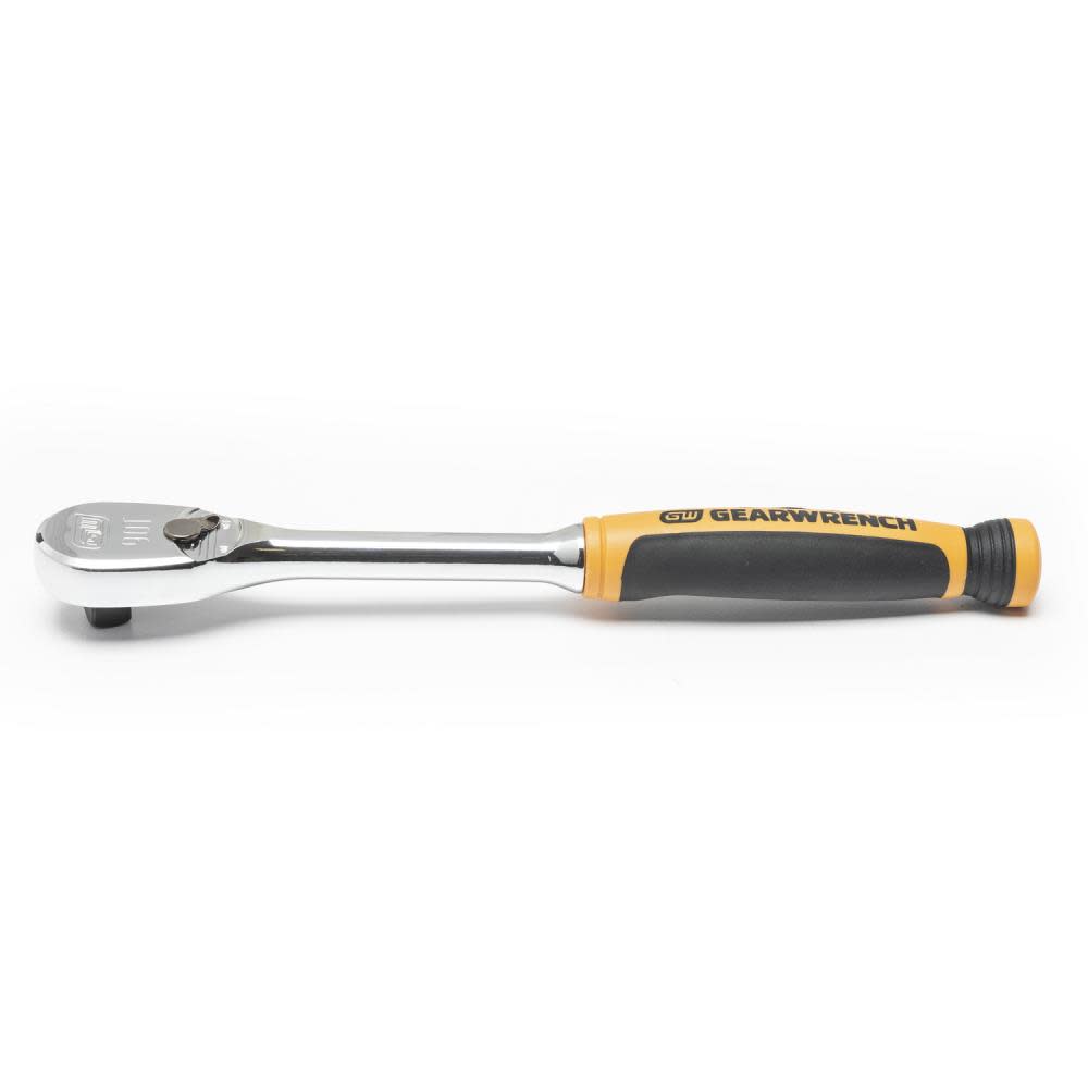 GEARWRENCH 3/8″ Drive 90 Tooth Dual Material Teardrop Ratchet 9″ - Ascmtools