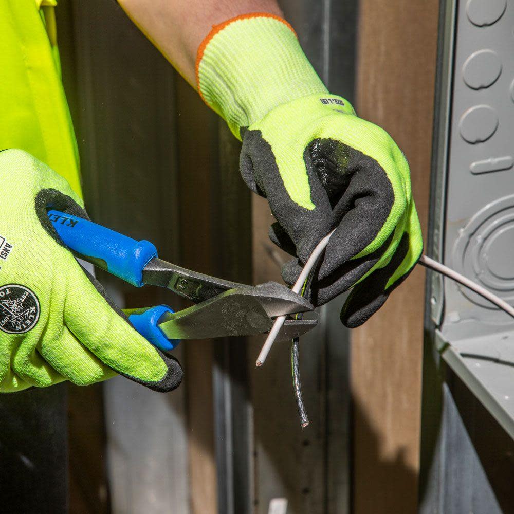 Klein Tools 8” Journeyman High-Leverage Diagonal-Cutting Angle Head Pliers - Ascmtools