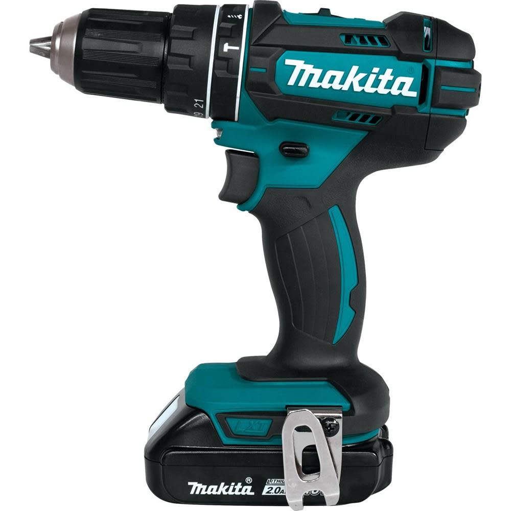Makita 18V Compact Lithium-Ion Cordless 1/2 in. Hammer Driver-Drill Kit (2.0Ah) - Ascmtools