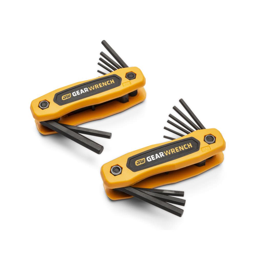 GEARWRENCH SAE/Metric Folding Hex Key Set 17pc - Ascmtools