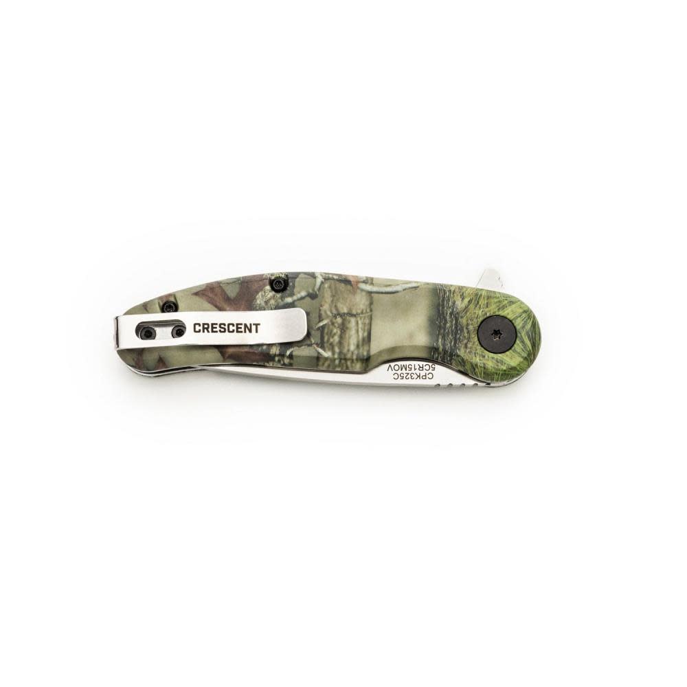 Crescent Wiss Folding Pocket Knife 3 1/4″ Drop Point EDC Camo - Ascmtools