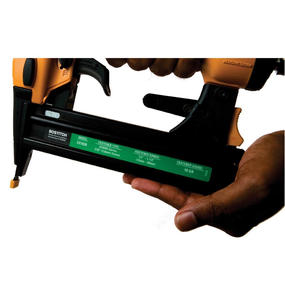 Bostitch 1-1/2 In. 18 GA Narrow Crown Finish Stapler - Ascmtools