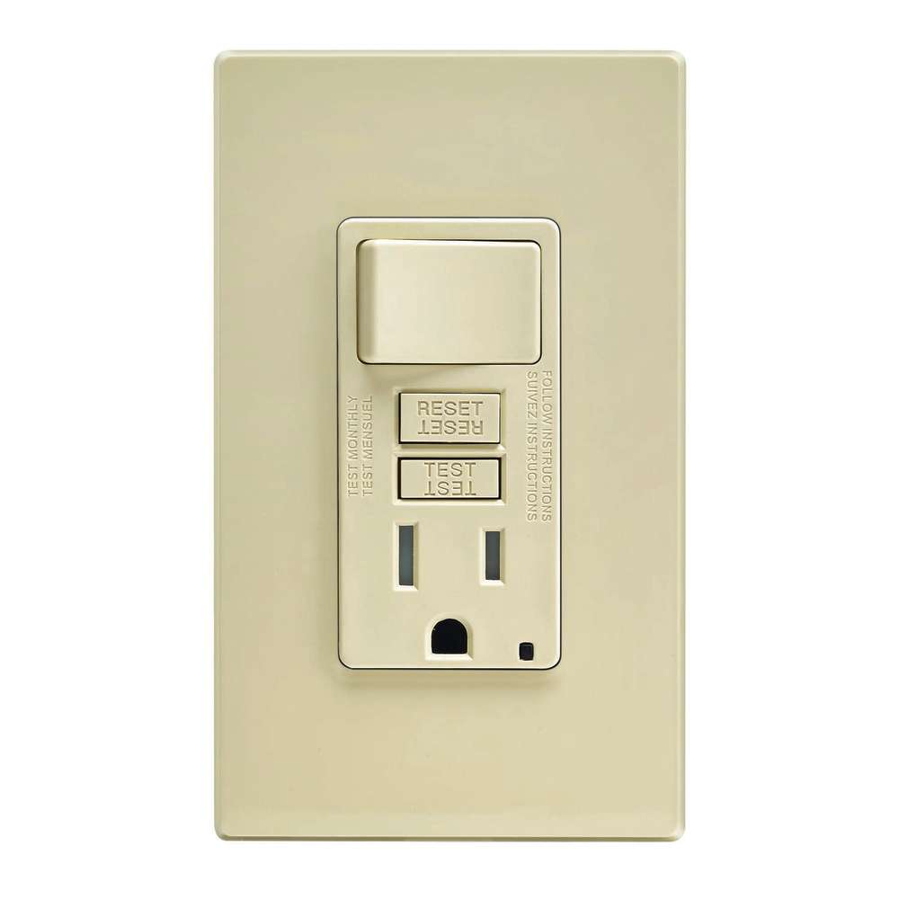 Leviton SmartlockPro GFCI Outlet 15A 125V Ivory NEMA 5-15R - Ascmtools